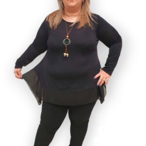 Μπλόυζα Plus Size  με Ιριδίζον σχέδιο