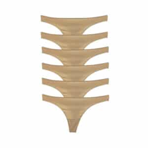 Σετ 6 τμχ βαμβακερά String μπεζ