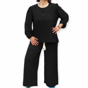 Υφασμάτινο Σετ Μπλούζα με Παντελόνα