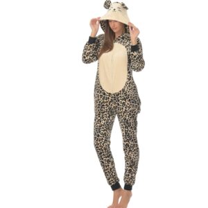 Ολόσωμη Πιτζάμα Με Κουκούλα Αρκούδα και Animal σχέδιο