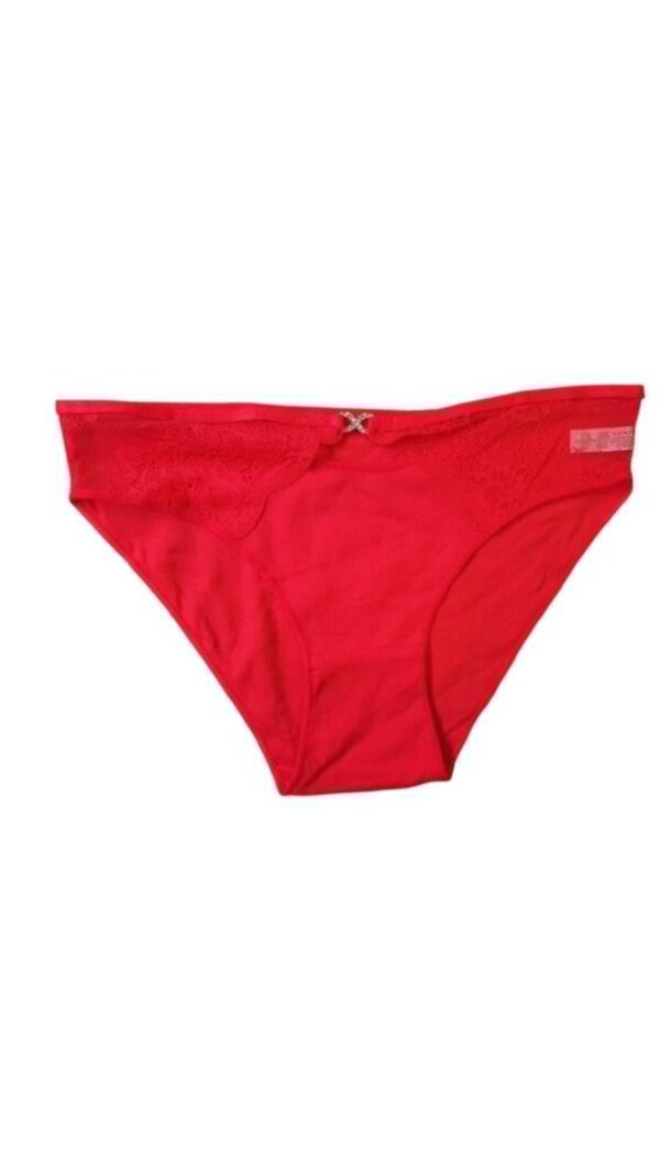 Εσώρουχο κόκκινο με δαντέλα και στρας